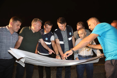 SASKİ Hendek’te gece boyunca çalıştı