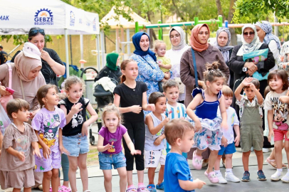 Kocaeli Gebze'de etkinliğinde minikler doyasıya eğlendi