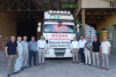 Yangın mağduru çiftçilere yem desteği