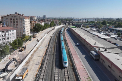 KONYARAY Banliyö'de çalışmalar yarıyı geçti