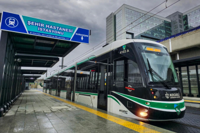 Kocaeli tramvay hattı Şehir Hastanesi'nde rekor kırdı