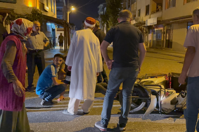 Düzce'de otomobil motosiklete çarptı