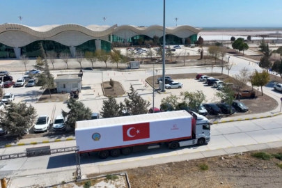 Şam'a zorlu hava koşullarında Türkiye'den iniş desteği