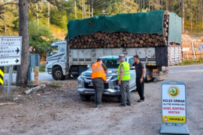 Bursa’da eş zamanlı orman emvali kontrolü