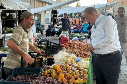 Mardin Midyat'ta Başkan Şahin'den pazar turu