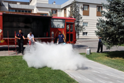 Kayseri Talas personeline yangın eğitimi