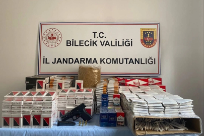 Bilecik Jandarması'ndan kaçak tütün ve silah operasyonu
