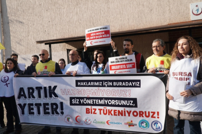 Bursa'da sağlık emekçileri hakları için sokakta!