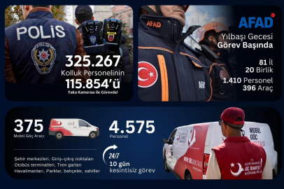 İçişleri Bakanlığı'ndan yılbaşı tedbirleri: 325 bin personel sahada olacak