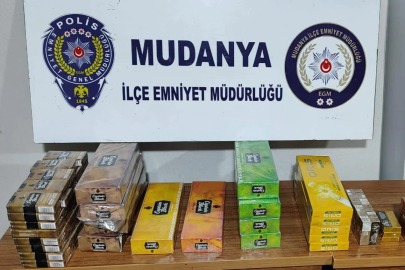 Mudanya'da 219 paket kaçak sigara ele geçirildi