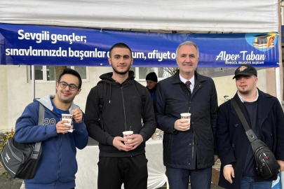 Bursa İnegöl'de öğrencilere sınav döneminde çorba ikramı