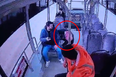 Otobüste epilepsi nöbeti geçiren yolcu koltuktan düştü