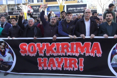 Batman'da vatandaşlar İsrail ve ABD'yi protesto etti