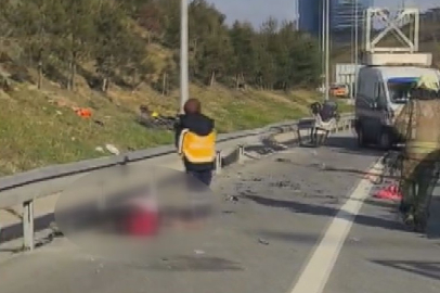 Eyüpsultan TEM Otoyolu'nda zincirleme kaza: 1 ölü 1 yaralı