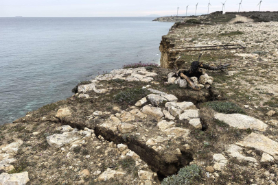 Polente Burnu'nda çökmeler meydana geldi