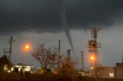 Mardin'de sağanak yağış öncesi hortum çıktı