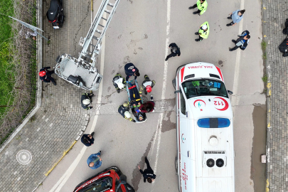 Kamyonet dereye uçtu, sürücüsü yaralandı