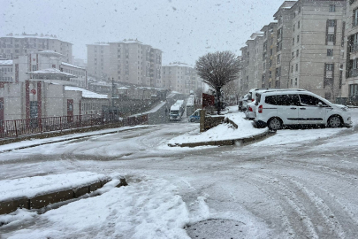 Yüksekova, kar yağışıyla beyaza büründü