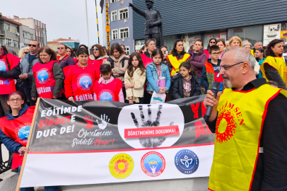 Edirne’de öğretmenlerden okul saldırılarına tepki