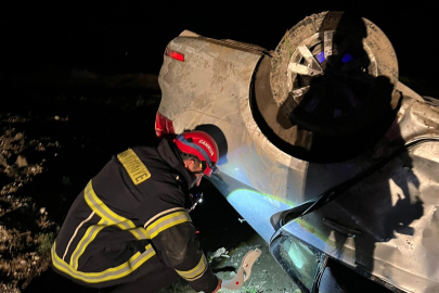 Otomobil takla attı; 1 ölü, 3 yaralı