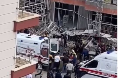 Ankara’da inşaat iskelesi çöktü, 3 işçi yaralandı