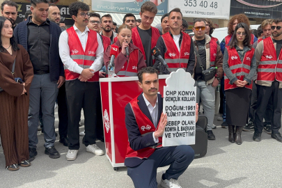 CHP Konya İl Teşkilatı'nda 'mezar taşlı' gerginlik