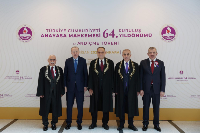 Cumhurbaşkanı Erdoğan, AYM'nin 64'üncü kuruluş yıl dönümü töreninde