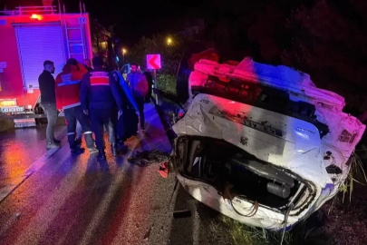 Kütahya’da otomobil kontrolden çıkıp takla attı: 4 yaralı