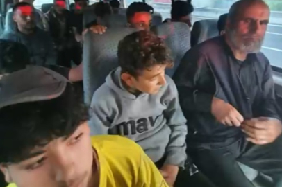 Otoyolda durdurulan minibüste 15 kaçak göçmen yakalandı