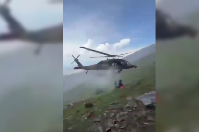 Dağda kalp krizi geçirdi, askeri helikopter ile kurtarıldı