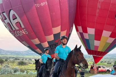 Jandarmanın kuruluşunun 187’nci yılında sıcak hava balonundan paraşütle atlayış yapıldı