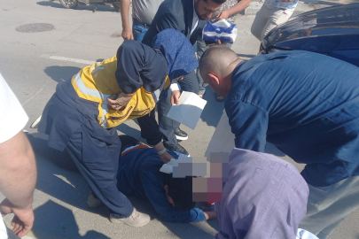 112 çalışanı mesai sonrası evine giderken kazayı görüp, yaralıya müdahale etti